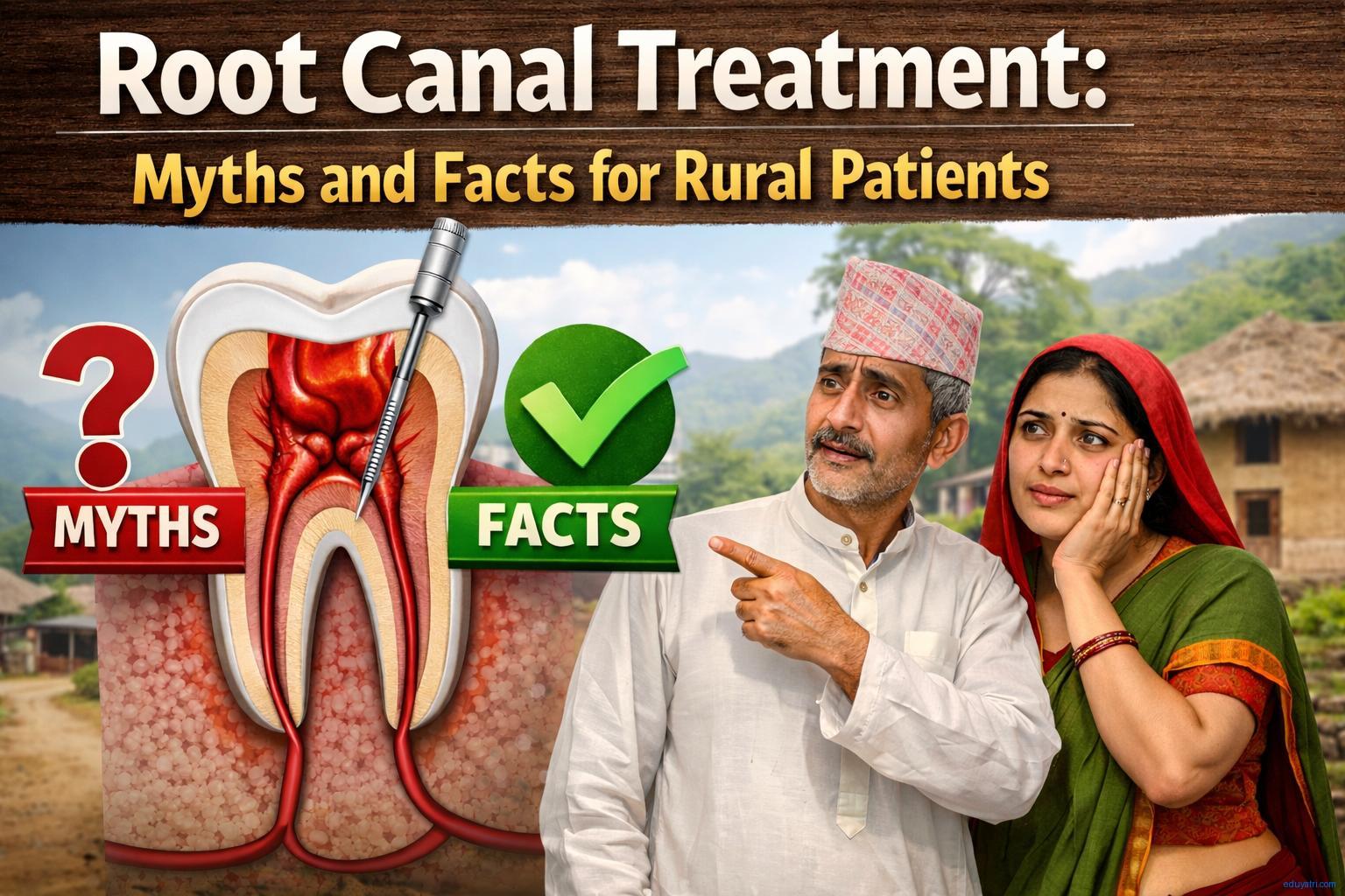 रुट क्यानाल उपचार: गाउँका बिरामीका लागि मिथक र तथ्य